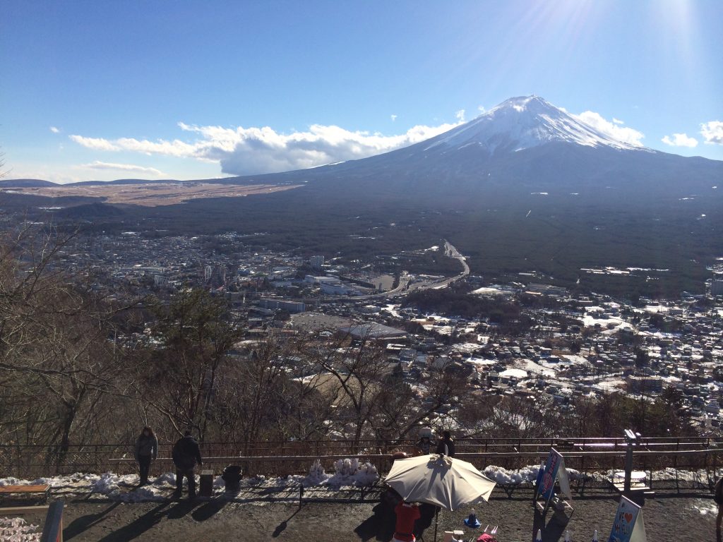 View from the mountain by Mount Fuji